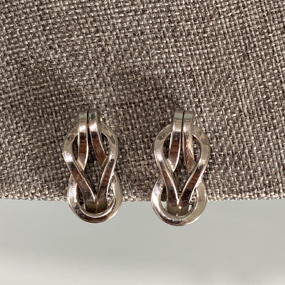 Vtg Barclay Silver Earrings